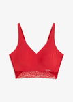B.P.C. biustonosz bralette Feel Comfort czerwony z koronką r.44/46