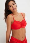 B.P.C biustonosz push-up na fiszbinach z koronką czerwony r.85B