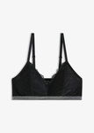 B.P.C biustonosz bustier koronkowy czarny ze sztrasami r.44/46