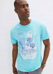 B.P.C t-shirt męski niebieski z nadrukiem XXL.