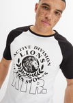 B.P.C t-shirt męski bawełniany biały z czarnym nadrukiem ^52/54, L