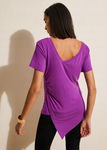B.P.C t-shirt asymetryczny fioletowy ^32/34