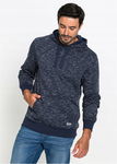 B.P.C Bluza męska z kapturem granatowy melanż ^44/46, S