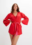 B.P.C krótkie kimono czerwone satynowe r.44/46