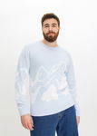 B.P.C męski sweter niebieski z białym wzorem ^68/70, 4XL