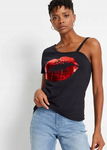 B.P.C t-shirt asymetryczny z nadrukiem ^44/46