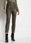 B.P.C legginsy oliwkowo-czarne we wzór węża r.32/34