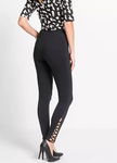 B.P.C legginsy damskie czarne z wycięciem ^36/38