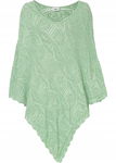 B.P.C poncho pistacjowe dzianinowe UNIWERSALNE.