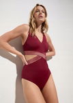 B.P.C kostium kąpielowy monokini bordo z wycięciami r.44