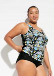 B.P.C tankini oversize z czarnymi figami 52.