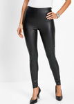 B.P.C legginsy czarne z eko skóry półmat r.36/38
