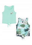 B.P.C 2-pak t-shirt top bluzka dziewczęca z nadrukiem r.140/146