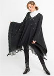 B.P.C poncho z frędzelkami oraz perełkami r.0