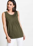 B.P.C długi top bawełniany zielony khaki 36/38.
