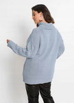 B.P.C sweter z golfem niebieski w warkocze r.36/38