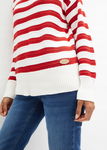 B.P.C. sweter dzianinowy w paski 44/46.
