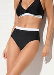 B.P.C figi bikini czarne z białym pasem maxi r.40