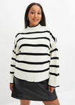 B.P.C sweter oversize kremowo-czarny ^48/50