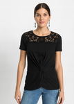 B.P.C bluzka t-shirt z koronką bawełniany ^36/38