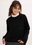 B.P.C sweter gruby prążek czarny damski r.44/46
