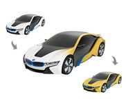 BMW i8 UV R/C skala 1:24 Rastar 48400-4 samochód sterowany zmieniający kolor