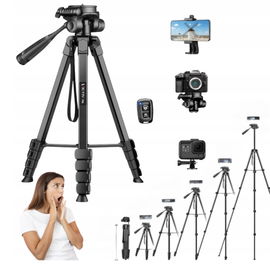 Przenośny aluminiowy statyw do aparatu Victiv P50 172 cm DSLR czarny