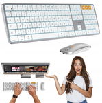 Podświetlana klawiatura bezprzewodowa do Mac QWERTZ z myszką ProtoArc