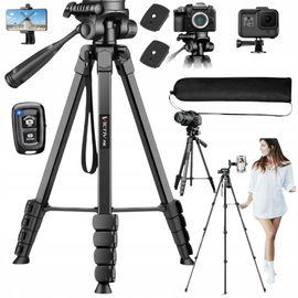 Przenośny aluminiowy statyw do aparatu 172 cm Victiv - czarny