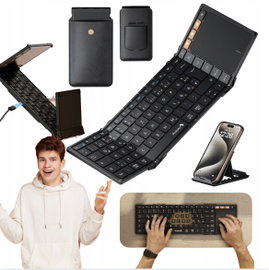 ProtoArc XK01 TP składana klawiatura Bluetooth QWERTZ z touchpadem czarna