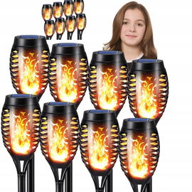 Lampka solarna z wbijanym grotem kolor czarny IP65 Wodoodporny Geemoo