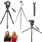 Kingjoy statyw filmowy VT 12 z aluminium z głowicą wideo 156 cm