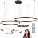 Żyrandol metalowy z 3 okręgami LED możliwość ściemniania 6000K WayLuoung