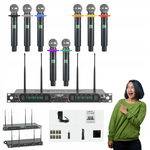 System mikrofonów bezprzewodowych Phenyx Pro 8-kanałowy czarne UHF