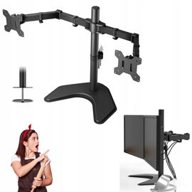 Bontec uchwyt biurkowy na 2 monitory LCD 13-27" regulacja wysokości