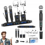 MICROCKING zestaw mikrofonów bezprzewodowych duży zasięg idealny do karaoke