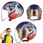 Freeup kask motocyklowy dla dzieci z osłoną przeciwsłoneczną 48 55 cm