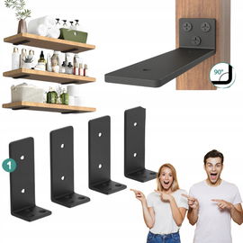 4 sztuki wsporników regałowych 20 cm L kątownik nośność 70 kg biały WELDUN