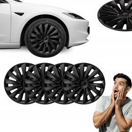 18-calowe kołpaki osłona obręczy koła ABS matowy czarny zestaw 4 szt.