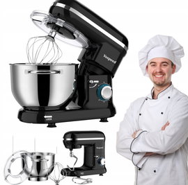 Robot kuchenny 1500 W ze stali nierdzewnej Vospeed czarny 26,6x42x35,5cm