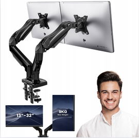 Podwójny stojak na monitor do ekranów 13 do 30" HUANUO VESA 75/100 mm