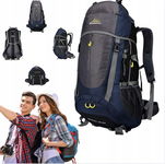 Plecak turystyczny Doshwin 70L unisex niebieski 72 x 32 x 28 cm z tkaniny