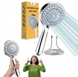 Głowica prysznicowa i wąż wysokiego ciśnienia Magichome 1,5 m srebrna