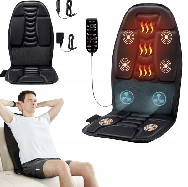 Poduszka do masażu pleców z wibracjami 2 stopnie masażu Comrelax 68x49x39cm