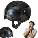 Kask narciarski Odoland z daszkiem wiatrszczelny r.S czarny unisex