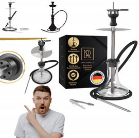 M. ROSENFELD Kompletny zestaw fajki wodnej ze stali nierdzewnej 150 cm