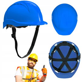 Ace wytrzymały ochronny kask budowlany regulowana wentylacja niebieski