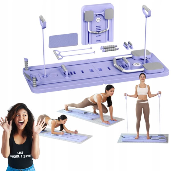 ExeractFit Zestaw do pilatesu wielofunkcyjny fioletowy automatyczne odbicie