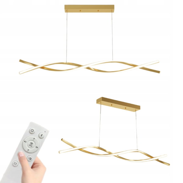 Mikeru Nowoczesna lampa wisząca z pilotem 120 cm funkcją pamięci regulacja