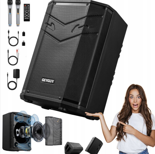 Głośnik przenośny z Bluetooth GPSK-4 8" Pro 27,9 x 24,5 x 35 cm czarny